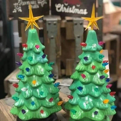 11/18/2023 Saturday (1-4pm) Ceramic Vintage Style Christmas Tree Workshop (Southern Pines)