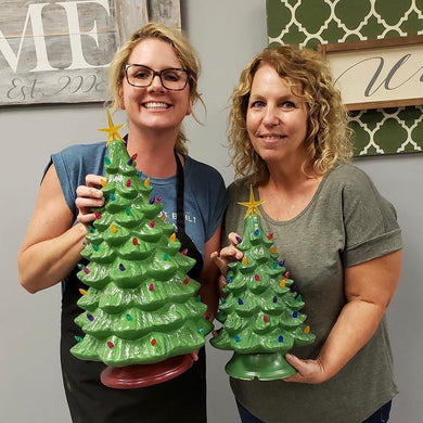 10/29/2024 Tuesday (6:00pm) Ceramic Vintage Style Christmas Tree Workshop at Rec Room Bar & Arcade